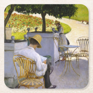 Gustave Caillebotte - Die Orangenbäume Rechteckiger Pappuntersetzer