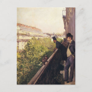 Gustave Caillebotte: Ein Balkon, Boulevard Haussma Postkarte