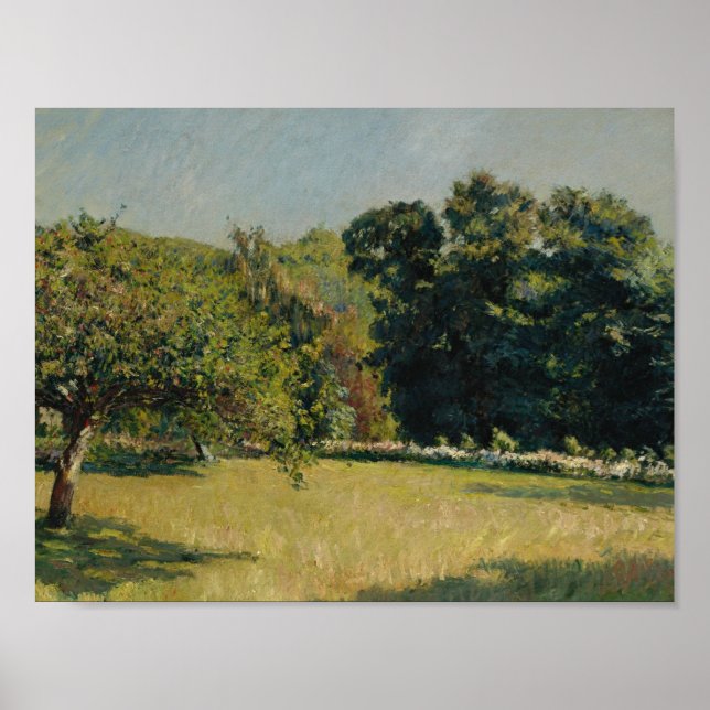 Gustave Caillebotte - Ein Garten in Trouville Poster (Vorne)