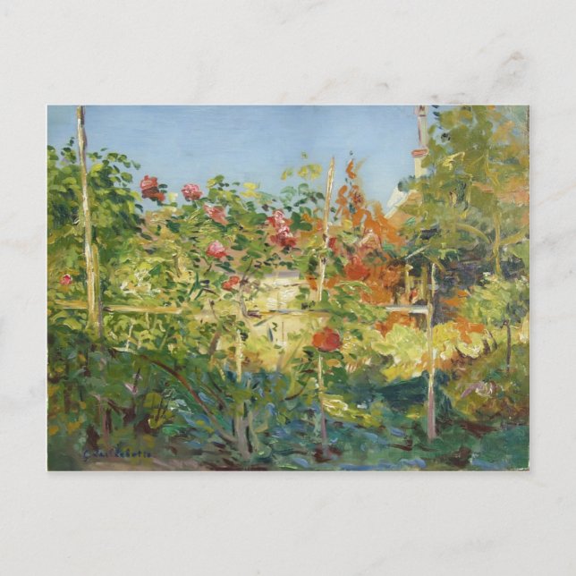 Gustave Caillebotte- Garten in Trouville Postkarte (Vorderseite)