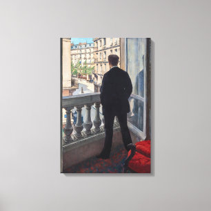 Gustave Caillebotte - Junger Mann an seinem Fenste Leinwanddruck