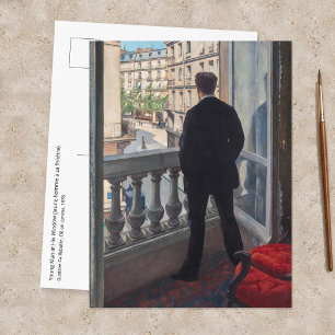 Gustave Caillebotte - Junger Mann an seinem Fenste Postkarte