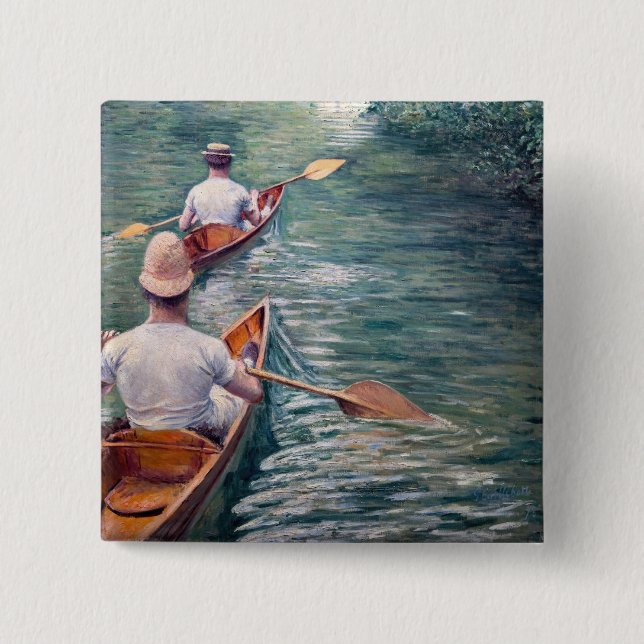 Gustave Caillebotte - Kanus auf den Yerres Button (Vorderseite)