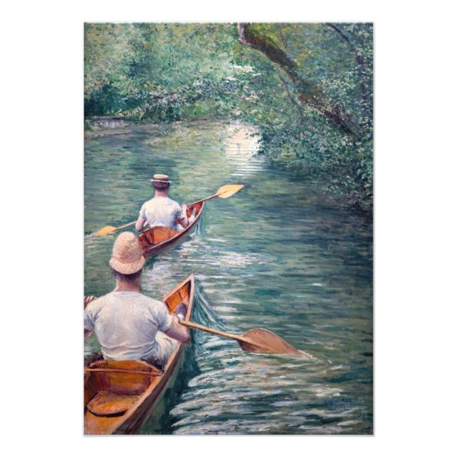 Gustave Caillebotte - Kanus auf den Yerres Fotodruck (Vorne)