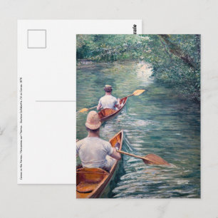 Gustave Caillebotte - Kanus auf der Yerres Postkarte