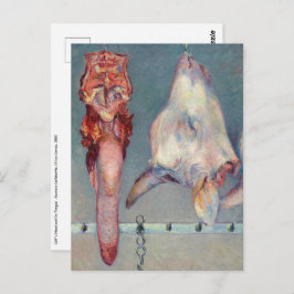 Gustave Caillebotte - Kopf des Kalbs und Ox-Zunge Postkarte