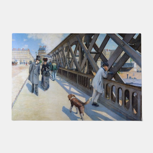 Gustave Caillebotte - Le Pont de l'Europe Fußmatte (Vorderseite)