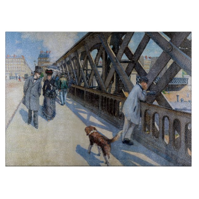 Gustave Caillebotte - Le Pont de l'Europe Schneidebrett (Vorderseite)