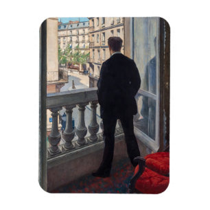 Gustave Caillebotte - Mann am Fenster Magnet