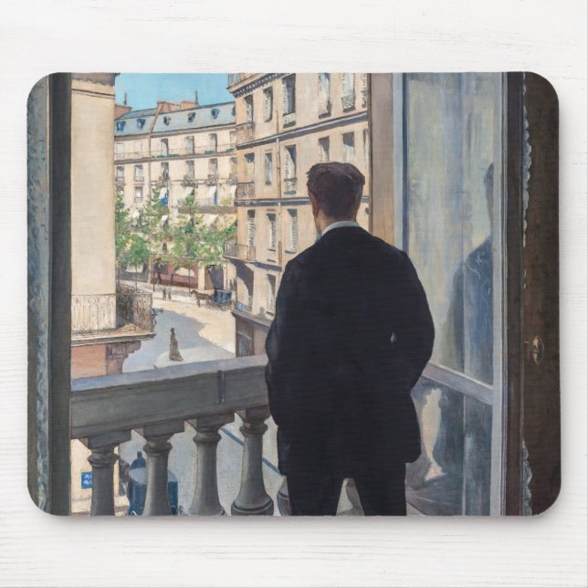 Gustave Caillebotte - Mann am Fenster Mousepad (Vorne)