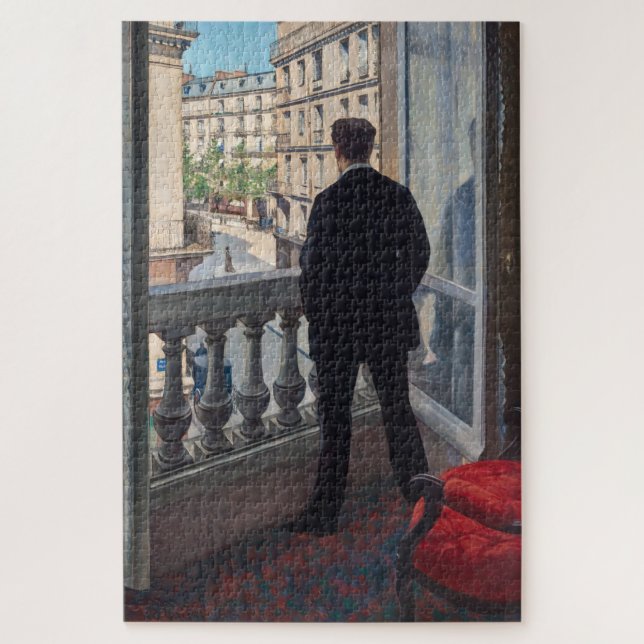 Gustave Caillebotte - Mann am Fenster Puzzle (Vertikal)