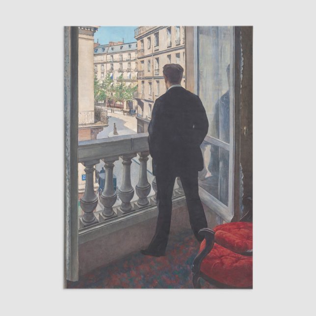 Gustave Caillebotte - Mann am Fenster Seidenpapier (Von Creator hochgeladen)