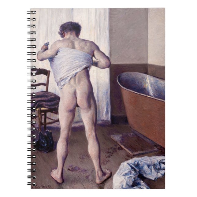 Gustave Caillebotte - Mann in seinem Bad Notizblock (Vorderseite)