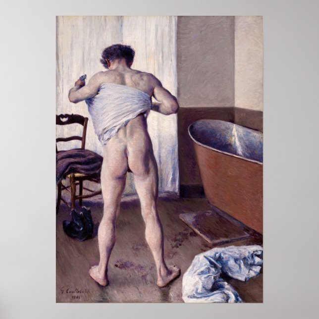 Gustave Caillebotte - Mann in seinem Bad Poster (Vorne)