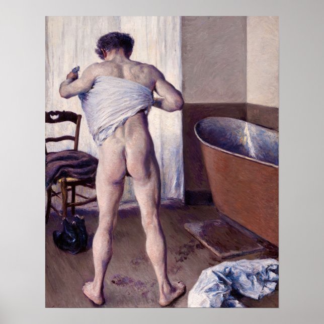 Gustave Caillebotte - Mann in seinem Bad Poster (Vorne)