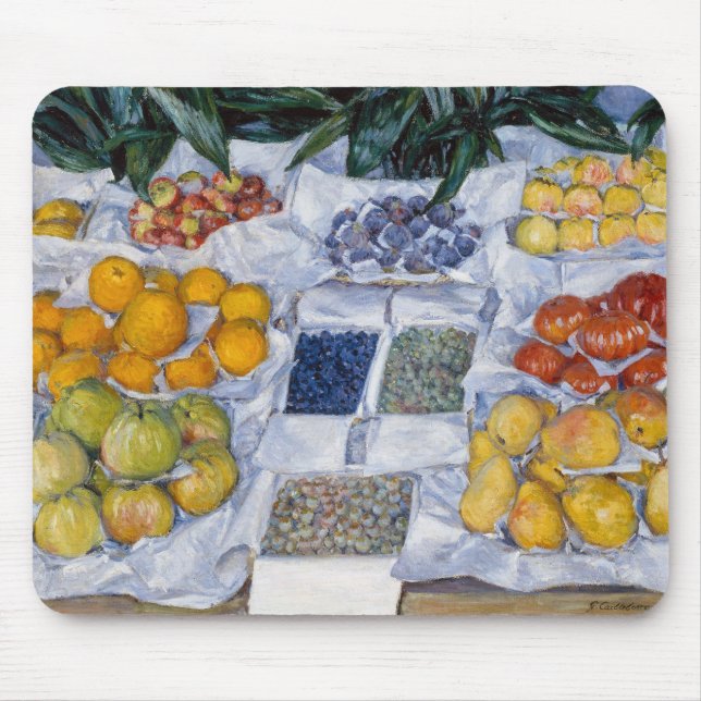 Gustave Caillebotte - Obst auf einem Stand dargest Mousepad (Vorne)
