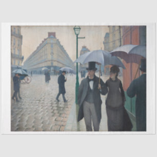Gustave Caillebotte Paris Rainy Day Decoupage Seidenpapier