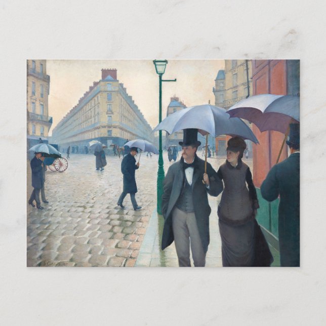 Gustave Caillebotte Paris Street Rainy Day Artwork Postkarte (Vorderseite)