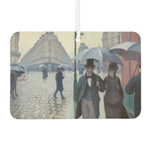 Gustave Caillebotte - Paris Street; Rainy Day Autolufterfrischer (Vorderseite)
