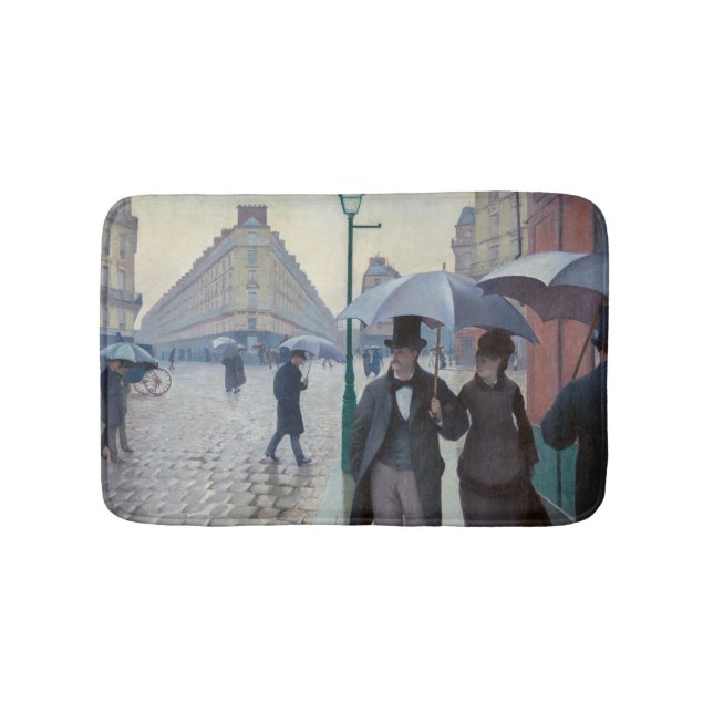 Gustave Caillebotte - Paris Street; Rainy Day Badematte (Vorderseite)