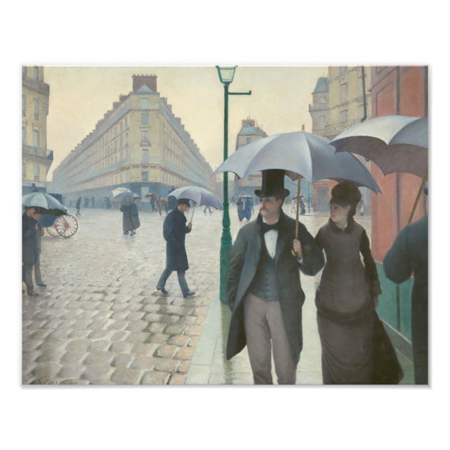 Gustave Caillebotte - Paris Street; Rainy Day Fotodruck (Vorne)
