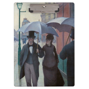Gustave Caillebotte - Paris Street; Rainy Day Klemmbrett