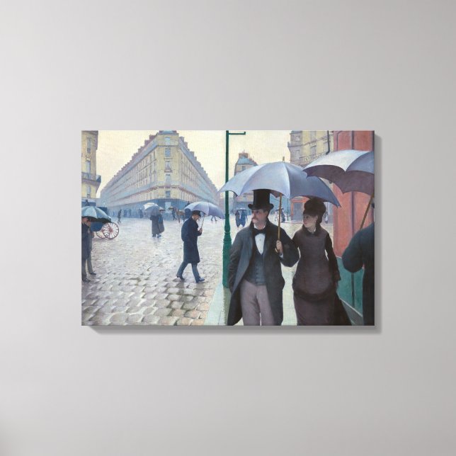 Gustave Caillebotte - Paris Street; Rainy Day Leinwanddruck (Vorderseite)