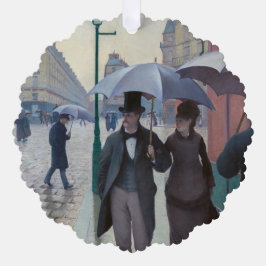 Gustave Caillebotte - Paris Street; Rainy Day Ornament Karte