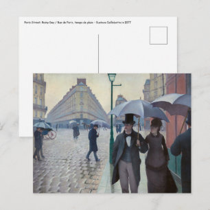 Gustave Caillebotte - Paris Street; Rainy Day Postkarte