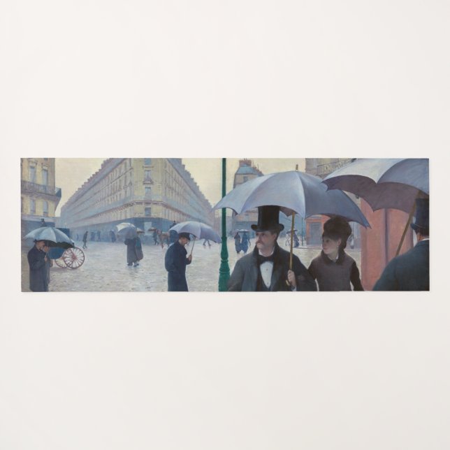 Gustave Caillebotte - Paris Street; Rainy Day Yogamatte (Rückseite (Horizontal))