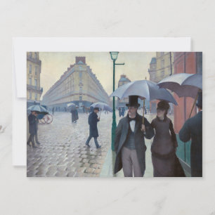 Gustave Caillebotte - Pariser Straße; Regentag Einladung