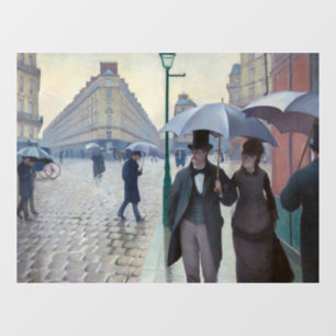 Gustave Caillebotte - Pariser Straße; Regentag Fensteraufkleber