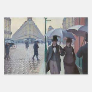 Gustave Caillebotte - Pariser Straße; Regentag Geschenkpapier Set
