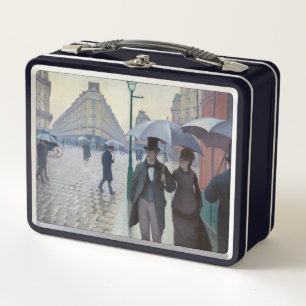 Gustave Caillebotte - Pariser Straße; Regentag Metall Brotdose