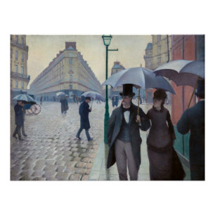 Gustave Caillebotte - Pariser Straße; Regentag Poster