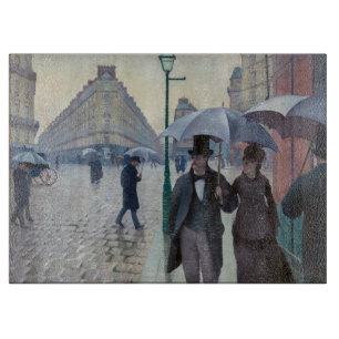 Gustave Caillebotte - Pariser Straße; Regentag Schneidebrett