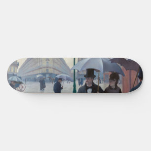 Gustave Caillebotte - Pariser Straße; Regentag Skateboard