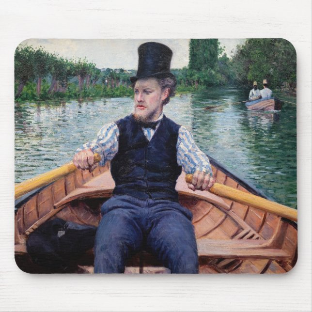 Gustave Caillebotte - Party für Boote Mousepad (Vorne)