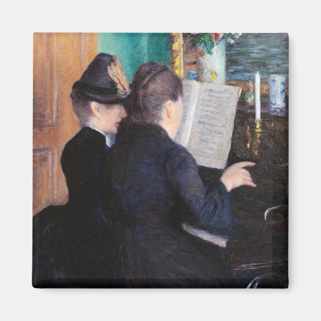 Gustave Caillebotte - Piano-Lektion Magnet (Vorne)