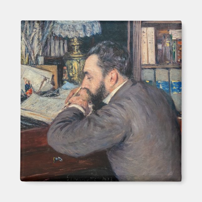 Gustave Caillebotte - Portrait von Henri Cordier Magnet (Vorne)
