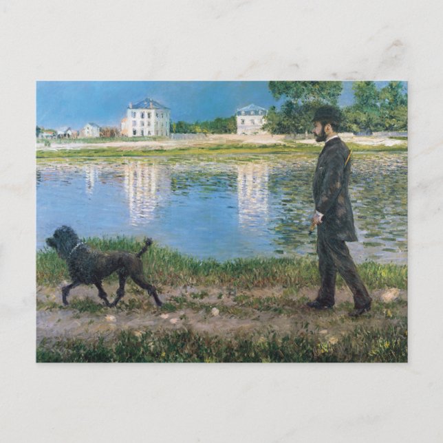 Gustave Caillebotte - Richard Gallo und Sein Hund Postkarte (Vorderseite)