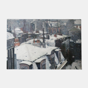 Gustave Caillebotte - Rooftops im Schnee Fußmatte