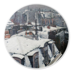 Gustave Caillebotte - Rooftops im Schnee Keramikknauf