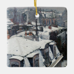 Gustave Caillebotte - Rooftops im Schnee Keramikornament