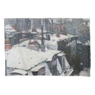Gustave Caillebotte - Rooftops im Schnee Kissenbezug