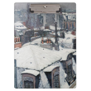 Gustave Caillebotte - Rooftops im Schnee Klemmbrett