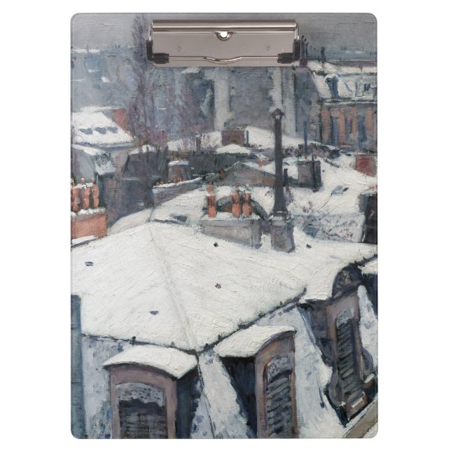 Gustave Caillebotte - Rooftops im Schnee Klemmbrett (Vorderseite)
