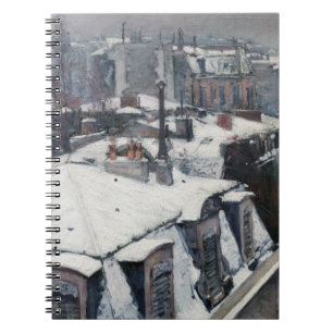 Gustave Caillebotte - Rooftops im Schnee Notizblock