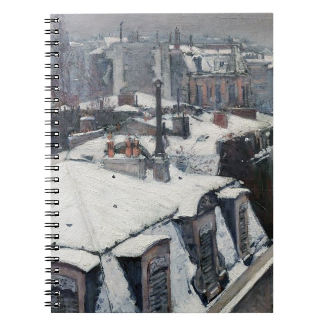 Gustave Caillebotte - Rooftops im Schnee Notizblock (Vorderseite)