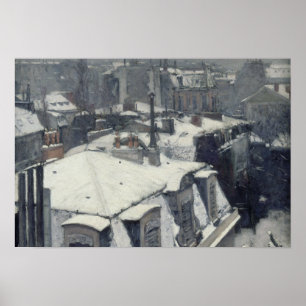 Gustave Caillebotte - Rooftops im Schnee Poster